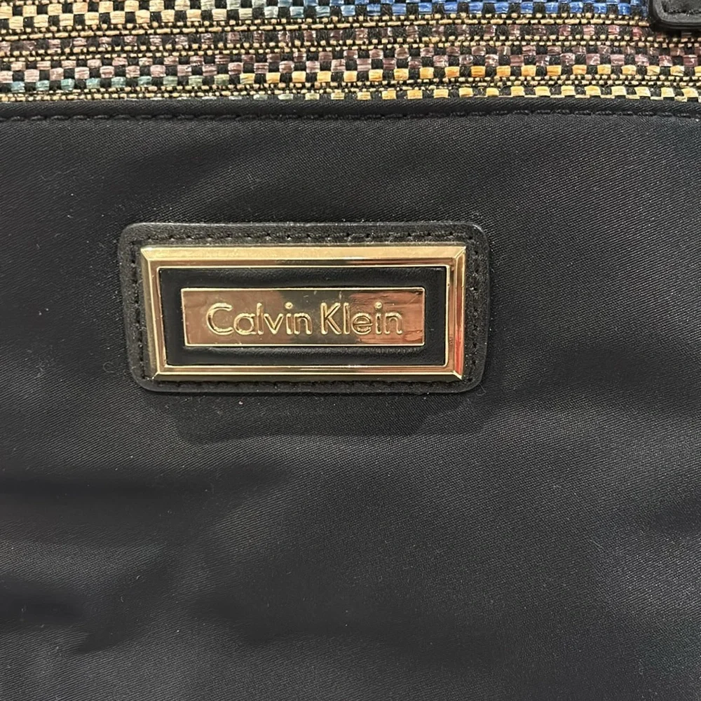 Calvin Klein Nylon purse with multi-colored band. - Picture 2 of 10